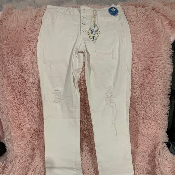 Wild Blue White Jeans Sz: 9/10 - Picture 1 of 5